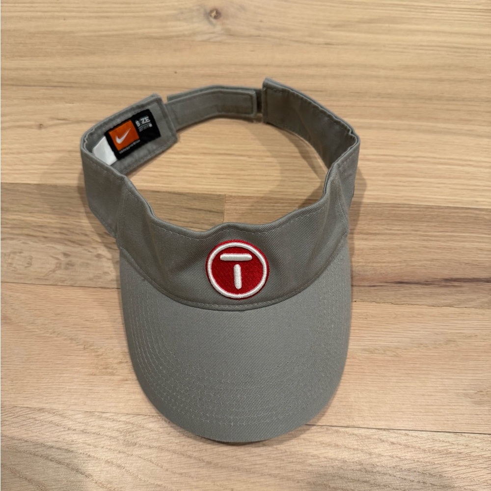 Nike Gray Visor with Red Logo